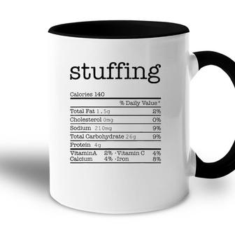 Stuffing Nutrition Facts Funny Thanksgiving Christmas Food Accent Mug - Seseable