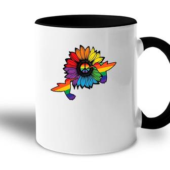 Sunflower Hummingbird Lgbt Flag Gay Pride Month Lgbtq Accent Mug - Seseable