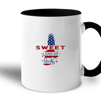 Sweet Land Of Liberty July Independence Day 2022 Accent Mug - Seseable