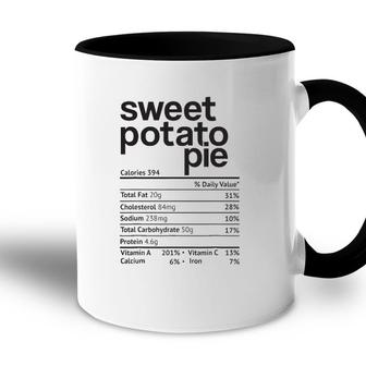 Sweet Potato Pie Nutrition Facts Thanksgiving Christmas Food Accent Mug - Seseable