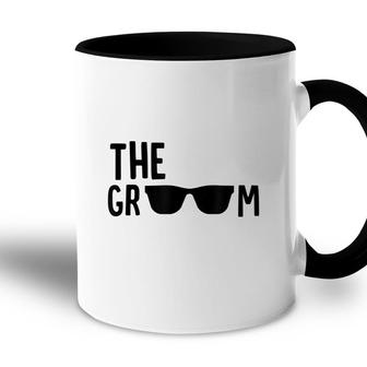 The Groom Sunglasses Bachelor Party Husband Wedding Marriage Accent Mug - Seseable