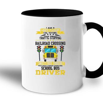 Traffic Stopping Railroad Crossing School Bus Driver Gift Accent Mug