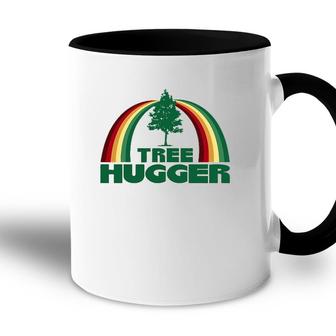 Tree Hugger Earth Day Tree Environmental Protection Accent Mug | Mazezy