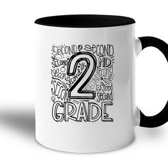 Typography 2Nd Grade Teacher Student Back To School Accent Mug - Seseable