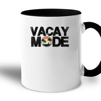 Vacay Mode On Cool Summer Vacation Accent Mug | Mazezy