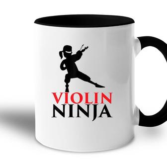 Violin Ninja Violinist Player Music Orchestra Gift Accent Mug - Seseable