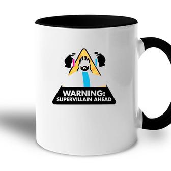 Warning Supervillain Ahead Kyle Hill Accent Mug | Mazezy