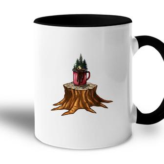 Watercolor Camping In Mountains Camp Life Idea Accent Mug - Seseable