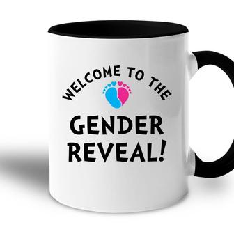 Welcome To The Gender Baby Gender Reveal Party Accent Mug - Seseable