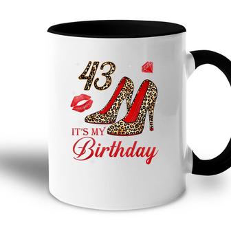 Women Its My 43Rd Leopard High Heels Happy 43Th Birthday Accent Mug - Seseable