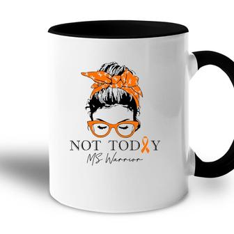 Womens Multiple Sclerosis Awareness Messy Bun Ms Warrior Accent Mug | Mazezy