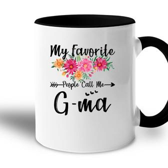 Womens My Favorite People Call Me G-Ma Mothers Day Accent Mug - Seseable