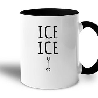 Womens Pregnancy Baby Expecting Ice Cute Pregnancy Announcement V-Neck Accent Mug | Mazezy