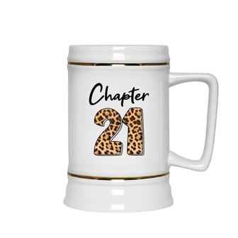 21St Birthday Animal Chapter 21 Leopard Ceramic Beer Stein - Seseable