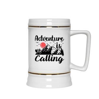 Adventure Is Calling Travler Lovers To Explore Ceramic Beer Stein - Seseable