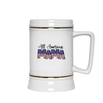 All American Mama July Independence Day 2022 Ceramic Beer Stein