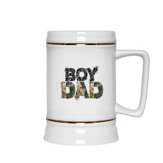 Badass Boy Dad Hero Father Leopard Design Ceramic Beer Stein - Seseable