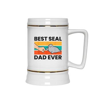 Best Seal Dad Ever Ceramic Beer Stein - Seseable