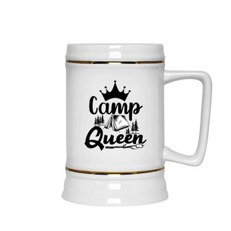 Explore Travel Lovers Are People Who Camp Queen Ceramic Beer Stein - Seseable
