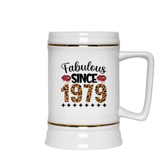 Fabulous Since 1979 43Th Birthday 1979 Leopard Ceramic Beer Stein - Seseable