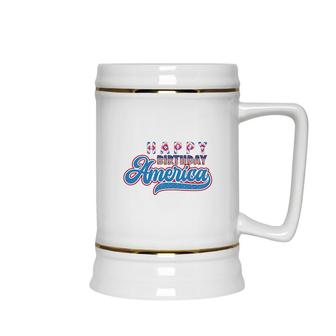 Happy Birthday America July Independence Day 2022 Ceramic Beer Stein