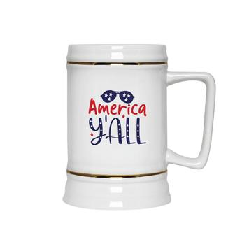 July Independence Day America Yall Glasses 2022 Ceramic Beer Stein