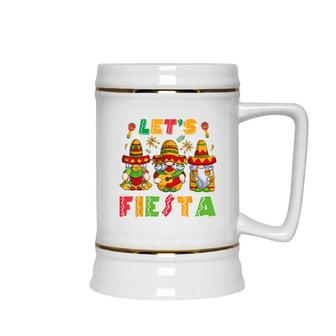 Lets Fiesta Cinco De Mayo Latin Gnomes Mexican Party Poncho Ceramic Beer Stein - Seseable