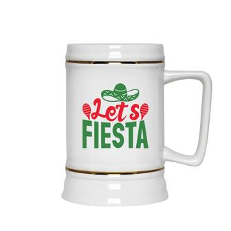 Lets Fiesta Colorful Decoration Gift For Human Red Green Ceramic Beer Stein - Seseable