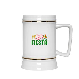 Lets Fiesta Red Green Decoration Gift For Human Ceramic Beer Stein - Seseable