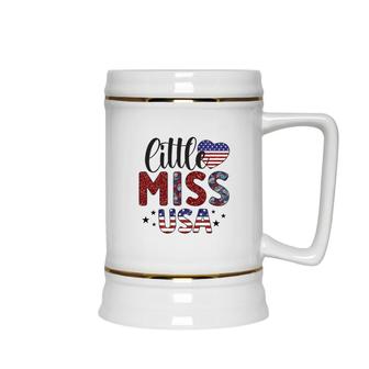 Little Miss Liberty July Independence Day Usa 2022 Ceramic Beer Stein