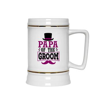 Papa Of The Groom Groom Bachelor Party Ceramic Beer Stein - Seseable