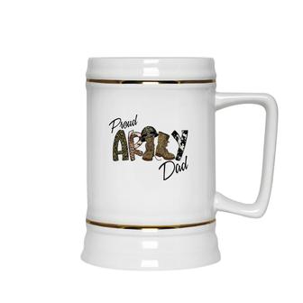 Proud Army Dad For Hero Military Dad Ceramic Beer Stein - Seseable