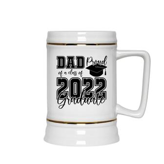 Proud Dad Class Of 2022 Graduate Black Hat Father Ceramic Beer Stein | Seseable UK