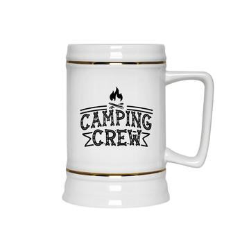 Travel Lover Gather Into Camping Crew And Explore Ceramic Beer Stein - Seseable