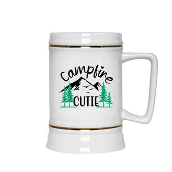 Travel Lover Has Camp With Campfire Cutie In Their Exploration Ceramic Beer Stein - Seseable