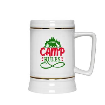 Travel Lover Makes Camp Rules For Them In The Exploration Ceramic Beer Stein - Seseable