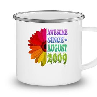 13 Years Old Floral Awesome Since August 2009 13Th Birthday Camping Mug - Seseable