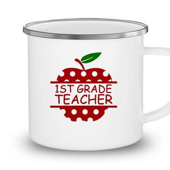 1St Grade Teacher Teaching Lover Apple Camping Mug - Seseable