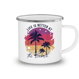 Life Is Better At The Beach - Summer Vacation Vintage Retro  Camping Mug