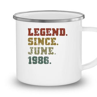 35Th Birthday Gifts 35 Years Old Legend Since June 1986 Ver2 Camping Mug - Seseable