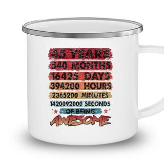 45Th Birthday 45 Years Old Vintage Retro 540 Months Birthday Camping Mug - Seseable