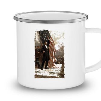 4Th Of July Independence Day American Flag Abraham Lincoln Camping Mug - Seseable