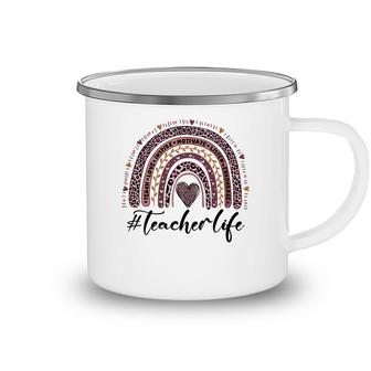 A Teacher Life Is Closely Related To The Knowledge In Books And Inspires Students Camping Mug - Seseable