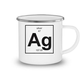 Ag Silver - Periodic Table Of Elements Camping Mug | Mazezy