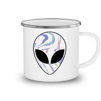 Alien Head Colorful Alien Rave Tee Believe Ufo Camping Mug | Mazezy