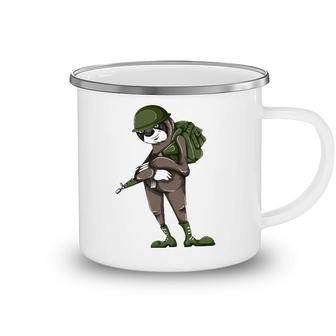 Army Sloth Animal Lover Camping Mug | Mazezy