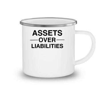 Assets Over Liabilities Funny Accountant Camping Mug | Mazezy