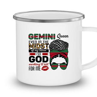 Awesome Color Design Gemini Girl Even In The Midst Birthday Camping Mug - Seseable
