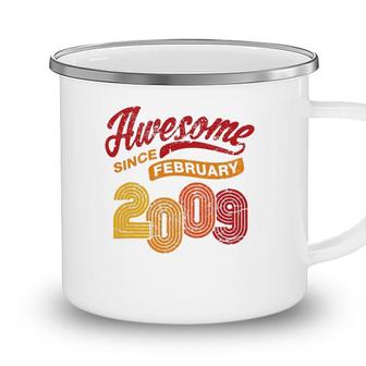 Awesome Since February 2009 13 Years Old 13Th Birthday Gift Camping Mug - Seseable