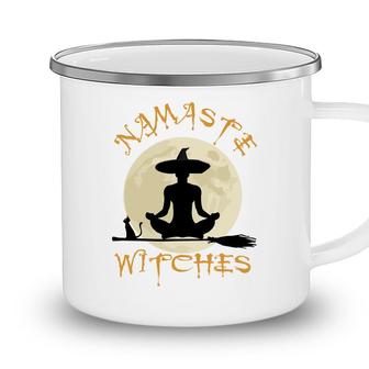 Bachelorette Bridesmaid Maid Of Honor - Namaste Witches Yoga Camping Mug - Seseable